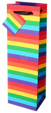 Rainbow Single Bottle Wine Bag By Cakewalk